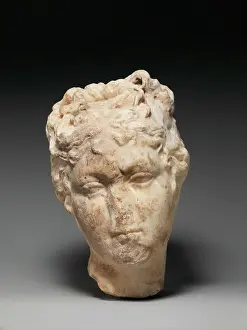 Marble Prints: Marble head of a young woman 1st century B