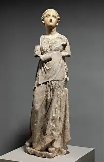 Marker Prints: Marble and limestone statue of an attendant late 4th or 3rd century B