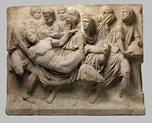 Father Prints: Marble sarcophagus fragment mid-2nd century A