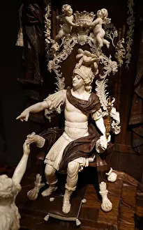 Hebrew Prints: Marble sculpture depicting The Judgement of Solomon by Simon Troger (1693-1768) an Austrian ivory carver