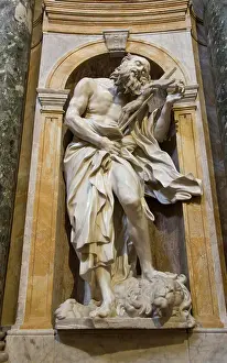 Siena Prints: Marble sculpture of Saint Jerome