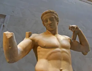 Tying Prints: Marble Statue of the Diadoumenos (youth tying a fillet around his head) 10 B.C