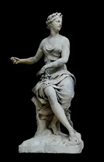17th Prints: Marble statue of Flora by Antoine Coysevox (1640-1720)