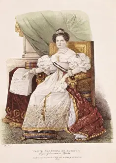 Spaniard Prints: Maria Christina (1806-1878). Queen and regent of Spain