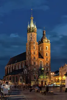 Gothic Prints: Marienkirche of Kraków Marienkirche of Krakau