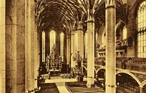 Saxony Prints: Marienkirche (Pirna), Interiors of churches in Germany