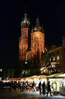 Gothic Prints: Marienkirche von Krakau Marienkirche of Krakau
