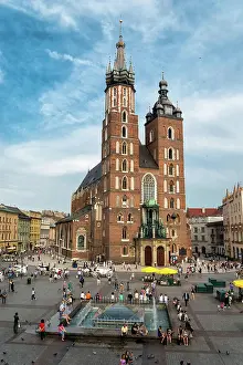 Gothic Prints: Marienkirche von Krakau Marienkirche of Krakau