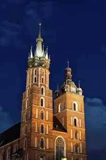 Gothic Prints: Marienkirche von Krakau Marienkirche of Krakau