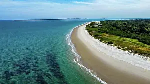 Natural Preserve Prints: Marinho Joao Aerial of Cavalos island