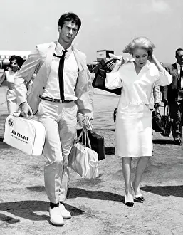 Actresses Prints: Marlene Dietrich and Anthony Perkins, Rome 1962
