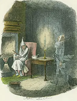 Mystery Prints: Marley's ghost appearing to Scrooge