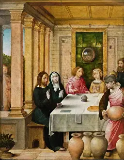 Celeb Ration Prints: Marriage Feast at Cana by Juan de Flandes (died 1519); Oil on wood; circa1500 - 1504
