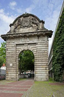 Northern Germany Prints: The Marstalltor arch, Marstall-gate in Hannover, Lower Saxony, Germany, Europe