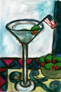 Beverage Prints: Martini III, by Ashton Hinrichs, Circa 1998