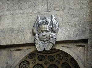 Dekoration Prints: Mascaron angel Mascaron building decoration in the form angel Copyright: xZoonar