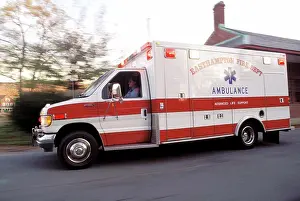 Ambulance Prints: Massachusetts, Easthampton. Ambulance