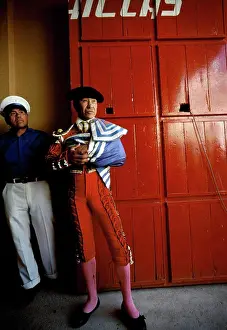 Verticals Prints: Mature male matador dressed in traditional clothing