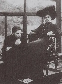 Writer Prints: Maxim Gorky and Maria Andreyeva / Anonymous / Photograph / 1905 / Russia / Institut of Russian Literature IRLI