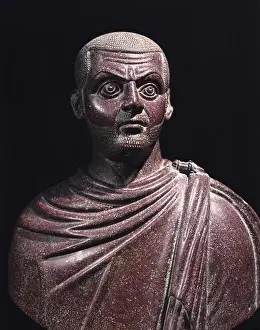 Upright Prints: Maximianus. 286. Detail. Late-Roman portrait