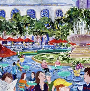 Cafe Prints: May-Bryant Park 2005 Richard H. Fox (b.1960/American) Oil on Canvas