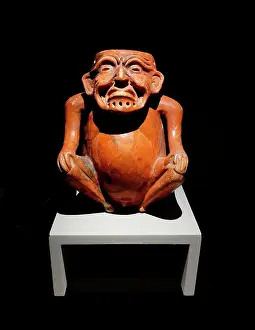 Ceramic Prints: Mayan ceramic anthropomorphic pot