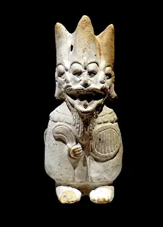 Lord Prints: Mayan ceramic figurine of a Lord, 600-900 AD Mexican