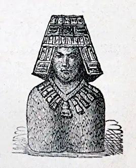 Priest Prints: Mayan statue of a priest; circa 900 AD