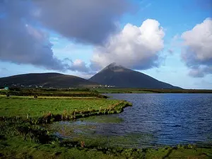 Republic Of Ireland Prints: Co Mayo, Achill Island Slievemore Mountain