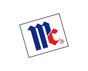 Studio Photograph Prints: McCormick & Company, Rotated Logo, White Background