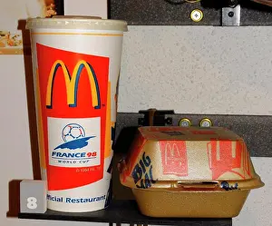 Football Prints: McDonald's packaging promoting the 1998 World Cup. Dated 1998