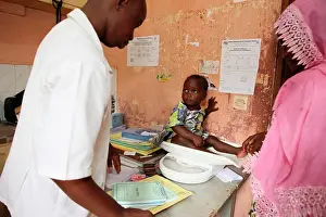 Western Africa Prints: Medical center for HIV+ patients. Medical consultation Lome. Togo