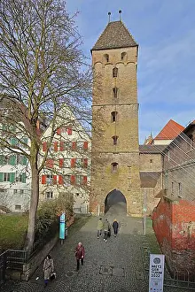 Entrances Prints: Medieval butcher's tower built in 1340 and historic city fortifications