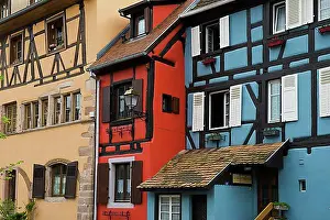 Colourful Prints: Medieval colourful half-timbered houses