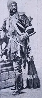 Mail Prints: Medieval Russian Cossack warrior in chain mail