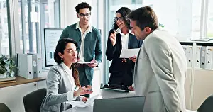 Paperwork Prints: Meeting, document or business people with shareholders in discussion for planning or capital growth