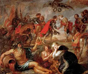 Flanders Prints: The Meeting of King Ferdinand of Hungary and Cardinal Infante Ferdinand before the Battle of Noerdlingen