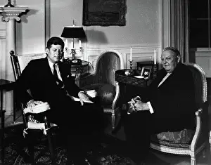 Oval Prints: Meeting with Ludwig Erhard, Vice Chancellor of West Germany