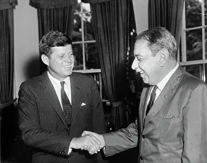 Oval Prints: Meeting with Luis Muñoz Marín, Governor of Puerto Rico