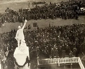 Blackwhite Prints: Meeting near the Temporary Memorial Proletarian Labour on Red Square by Otsup