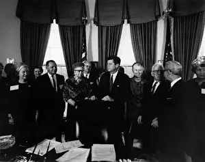 George Prints: Meeting with President's Commission on the Status of Women