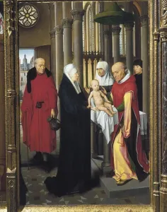 Flanders Prints: MEMLING, Hans (1433-1494). Triptych of the Adoration