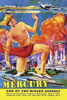 Warrior Prints: Mercury, God of the Winged Sandals, Pulp Magazine Covers