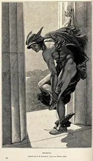 Richmond Prints: Mercury Hermes. Wood engraving by Jonnard after W.B. Richmond, 1866
