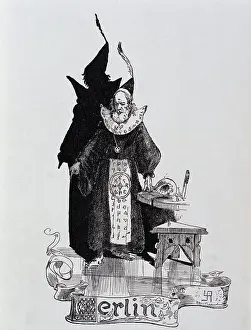 Literature Prints: Merlin (From a Connecticut Yankee in King Arthur's Court) Artist Unknown Newberry Library