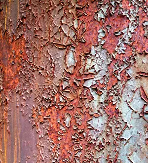 Metall Prints: metall, rostig, abblättern, rost, rosten