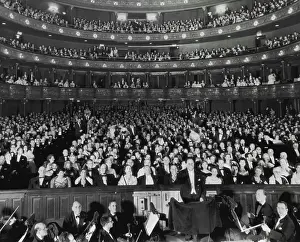 Opera Prints: Metropolitan Glitters On 70th Anniversary -- Here's a general view of interior of Metropolitan Opera House here