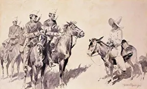 Apparel Prints: Mexican Gendarmes asking the Way