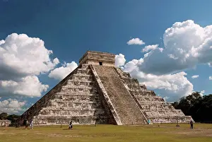Culture Prints: Mexico, Yucatan, Chichen Itza, El Castillo (Also Called The Pyramid Of Kukulcan)