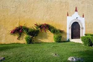 Colonial Prints: Mexico, Yucatan, Valladolid. Spanish Colonial Church in Valladolid